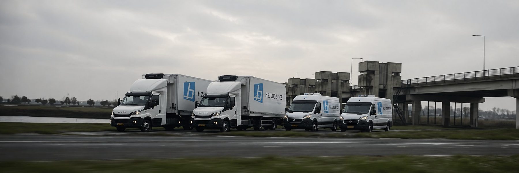 Geconditioneerde wagen van Van den Bor onderweg